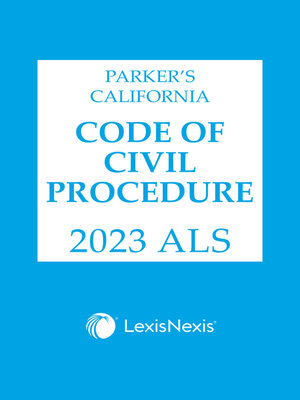 cover image of Parker's California Code of Civil Procedure ALS